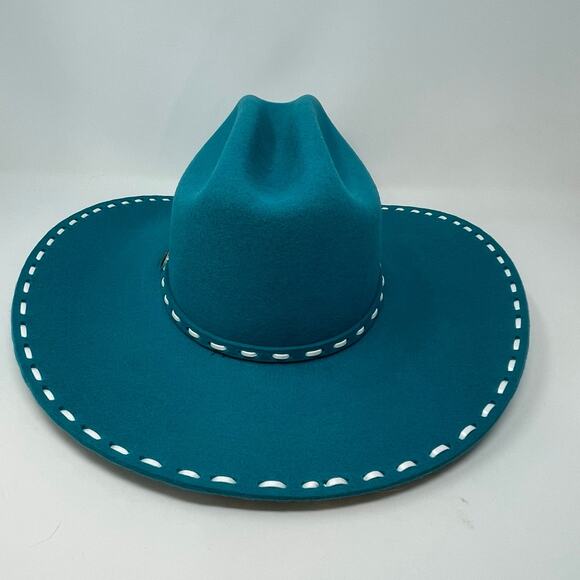 Charlie 1 Horse Bucksnort Turquoise Cowboy Hat 6 3/4 - Picture 3 of 10